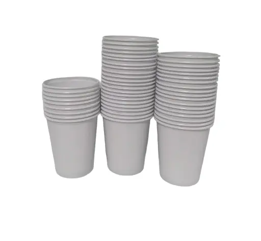 [13306] VASO PLÁSTICO BLANCO PS 220cc X 100 UNIDADES