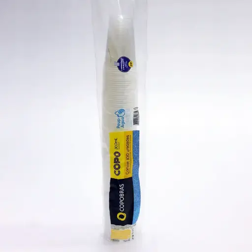 [13316] VASO PLÁSTICO TRANSPARENTE PP 300cc X 100 UNIDADES