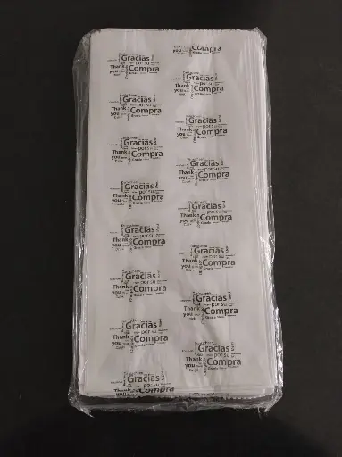 [B7CI-GRA] BOLSA EXTRA BCO Nº 7 IMP GRACIAS X SU  COMPRA X 100 unidades